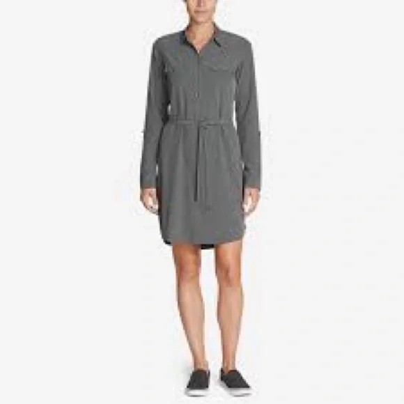eddie bauer shirt dress Eddie Bauer Women's Fremont Flannel Shirt Dress - Redwood
